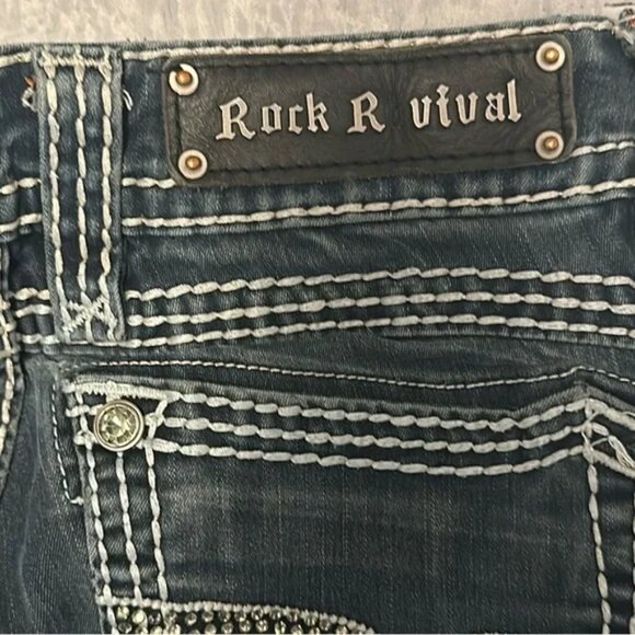 56. Rock Revival Aida Skinny Jeans Sz 27 - Picture 4 of 5